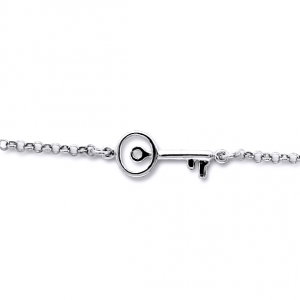 Bratara argint 925 rodiat cu cheita -  Be Protected [0]